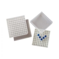 Scatola per congelamento x vials ml 2 per cromatografia in pp 100 posti mm 53x140x140 Ø mm 12 